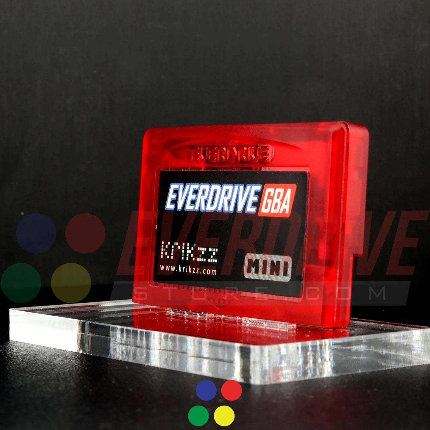 Everdrive GBA Mini - Frosted Red Krikzz