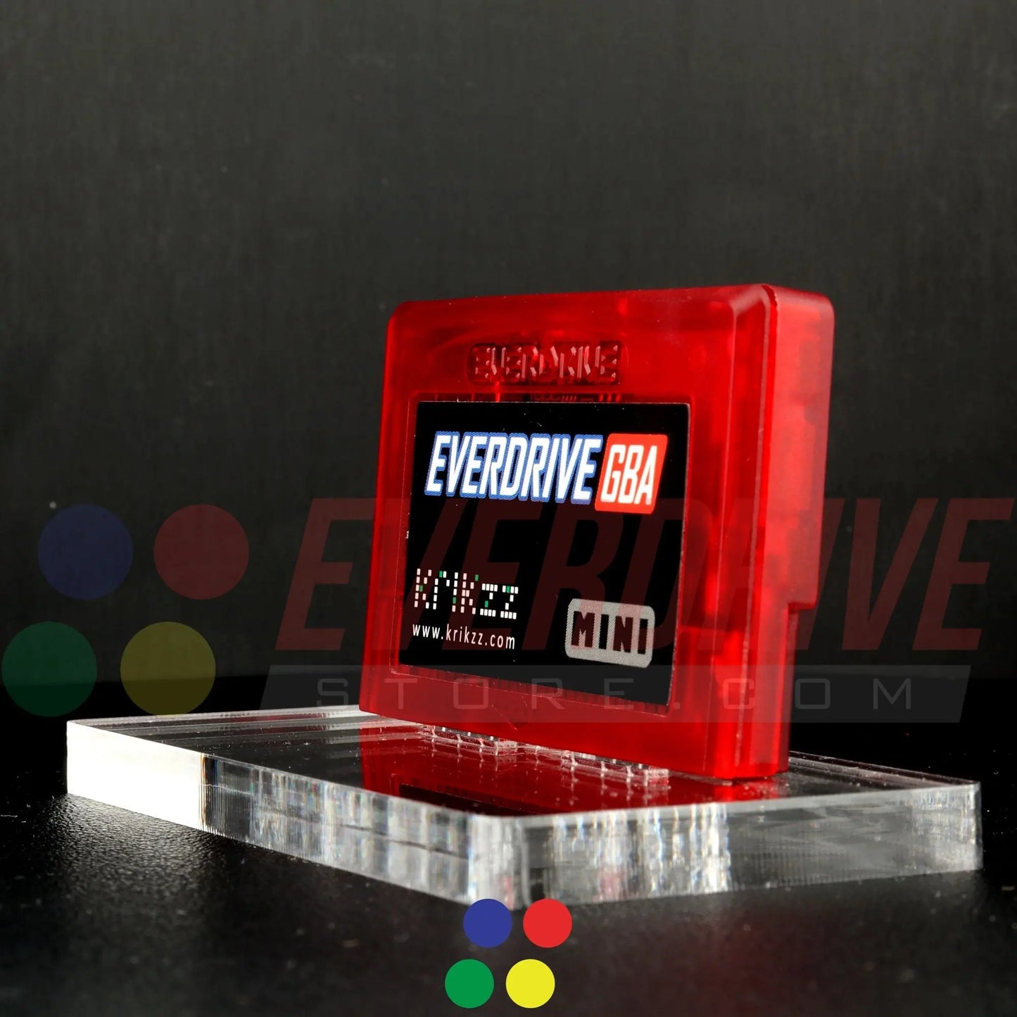 Everdrive GBA Mini - Frosted Red Krikzz