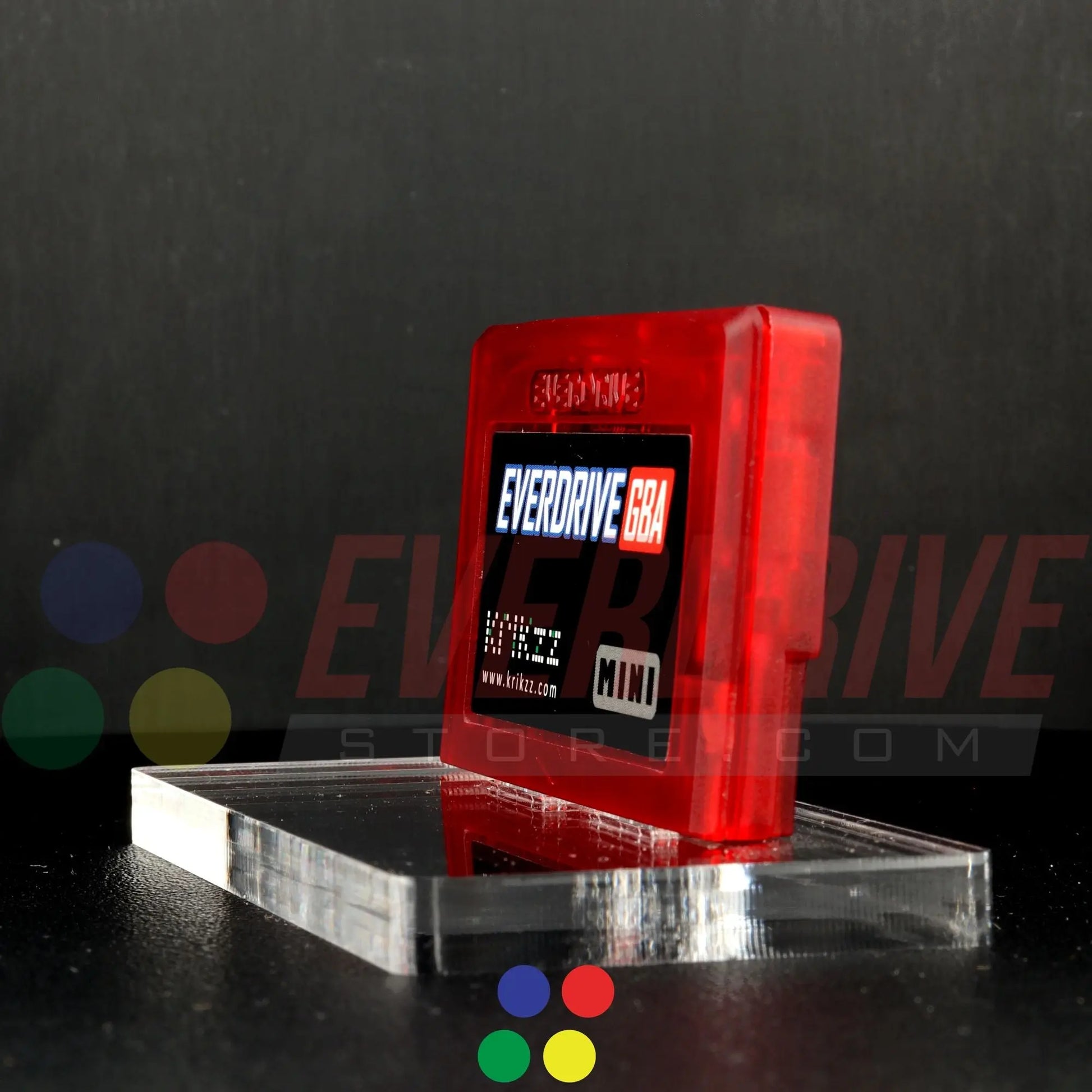 Everdrive GBA Mini - Frosted Red Krikzz