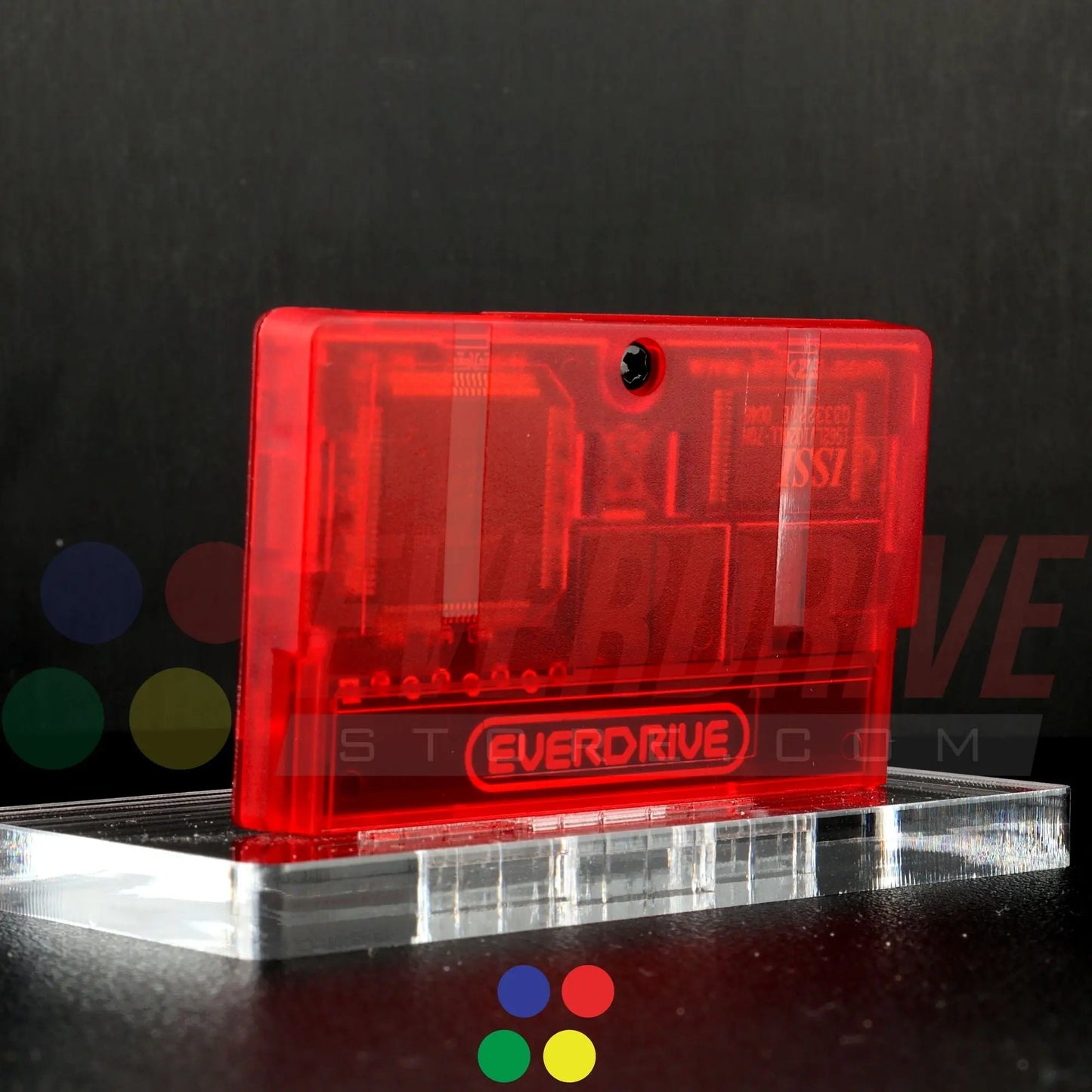 Everdrive GBA Mini - Frosted Red Krikzz