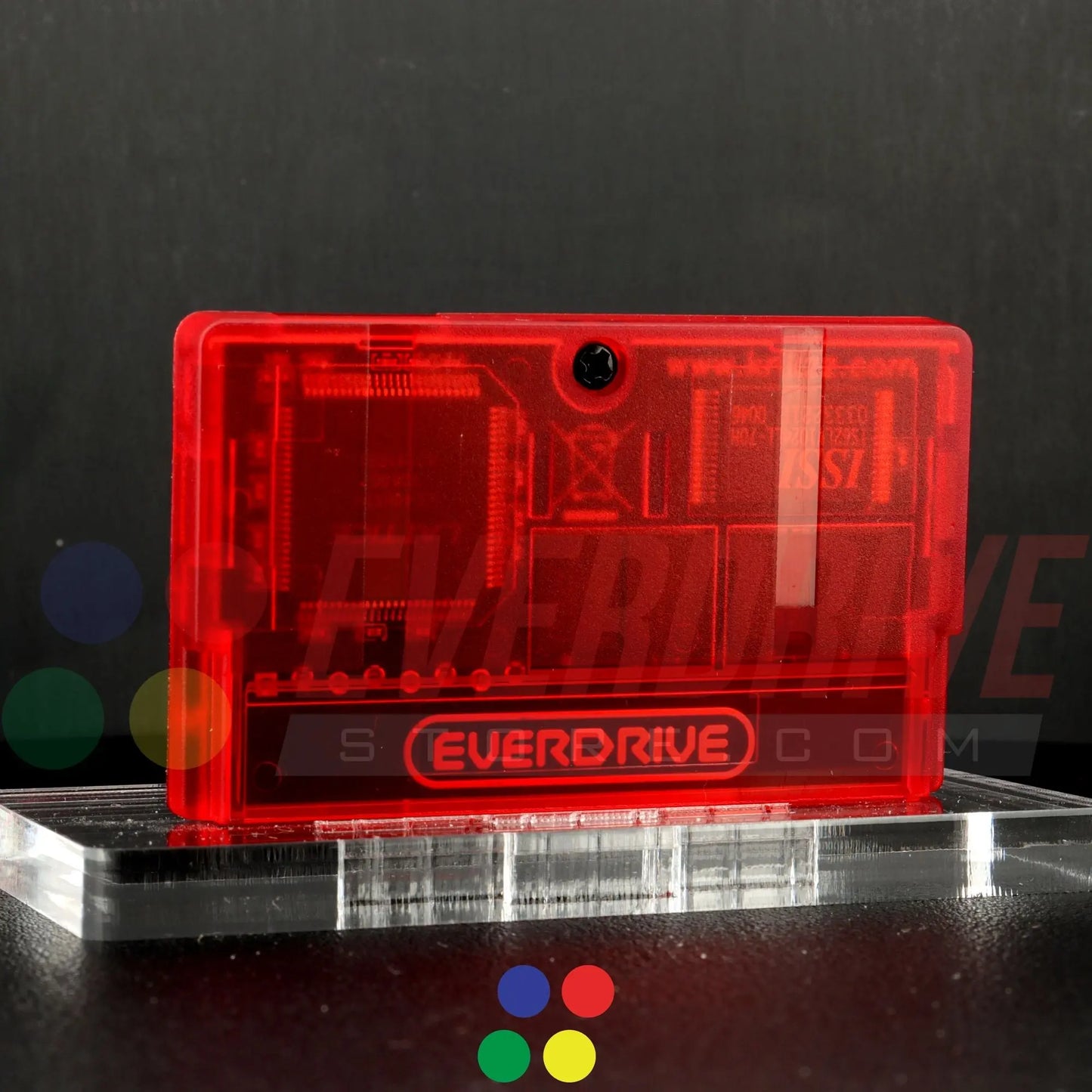 Everdrive GBA Mini - Frosted Red Krikzz