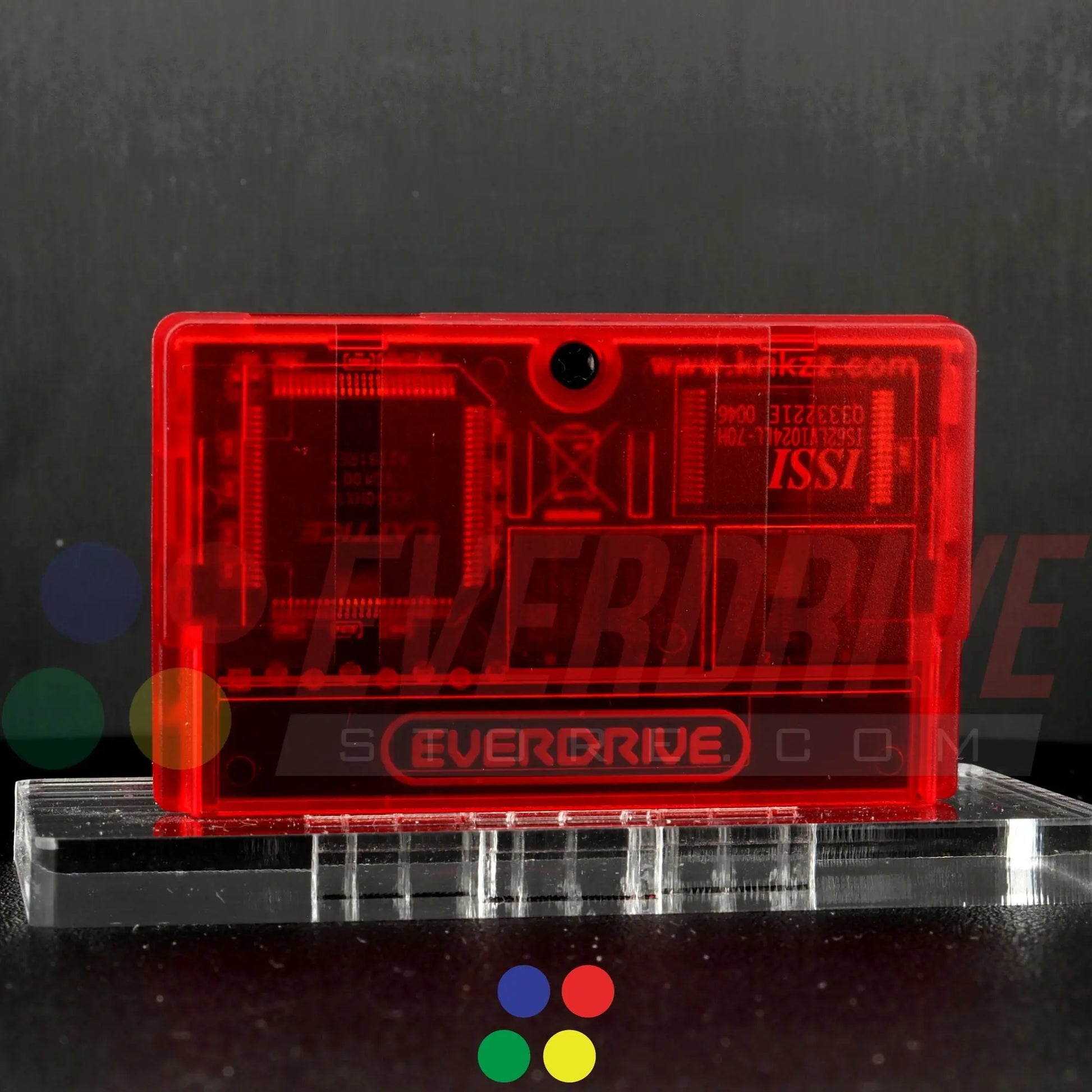 Everdrive GBA Mini - Frosted Red Krikzz