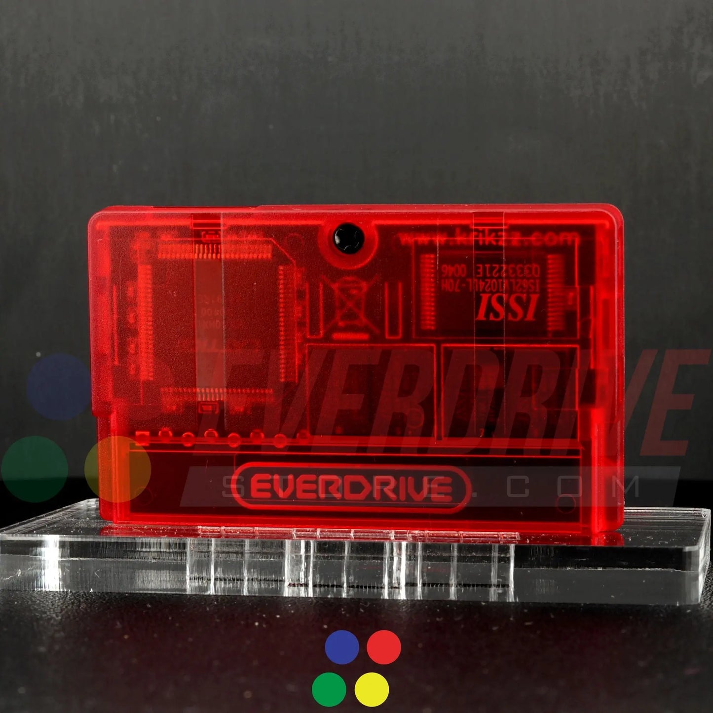 Everdrive GBA Mini - Frosted Red Krikzz