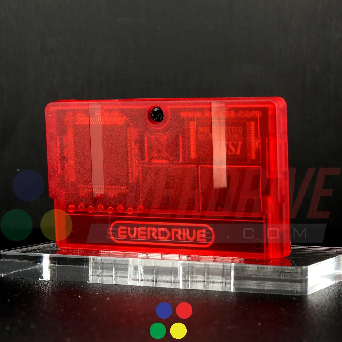 Everdrive GBA Mini - Frosted Red Krikzz