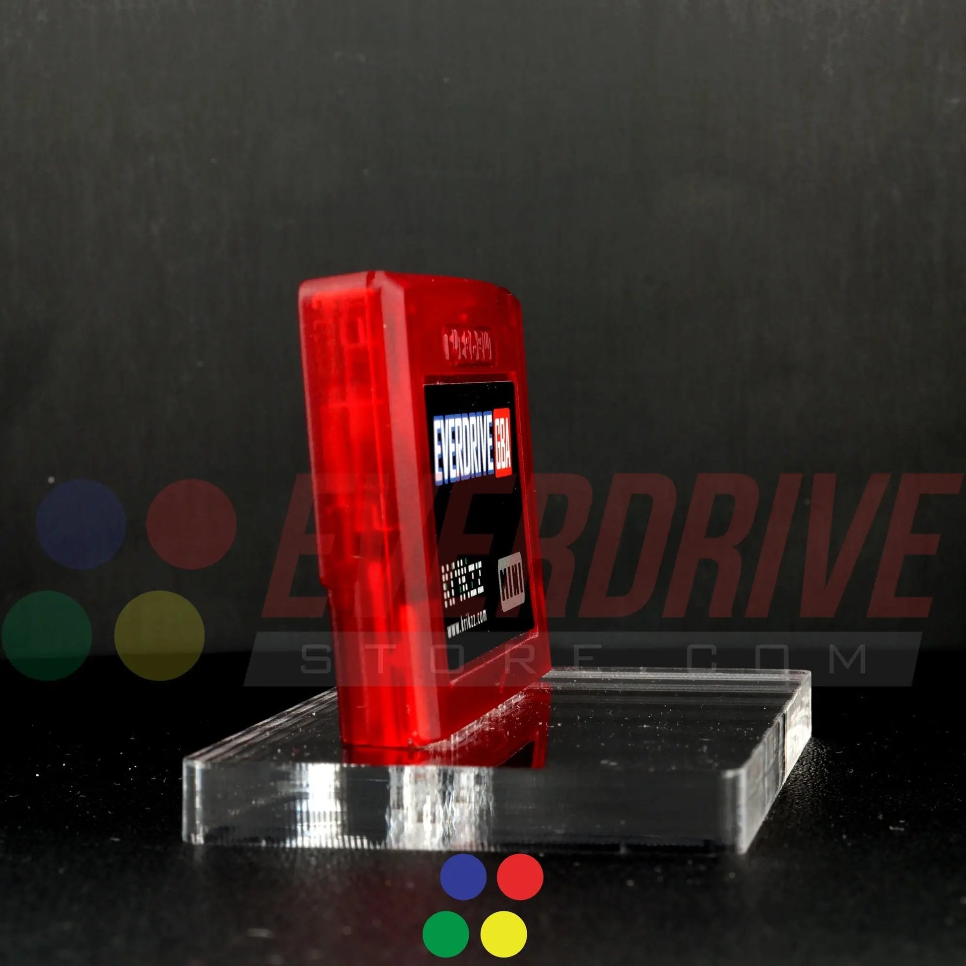 Everdrive GBA Mini - Frosted Red Krikzz