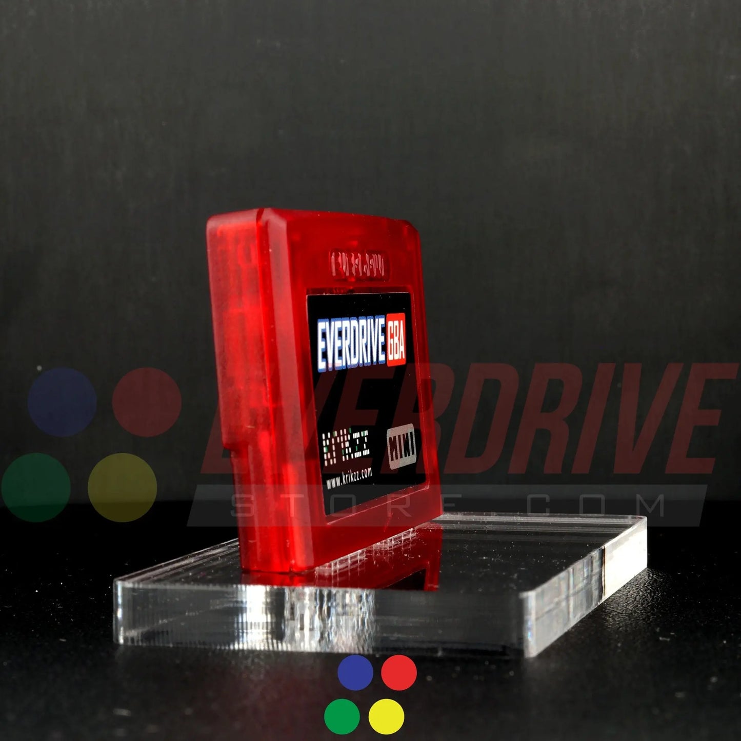 Everdrive GBA Mini - Frosted Red Krikzz