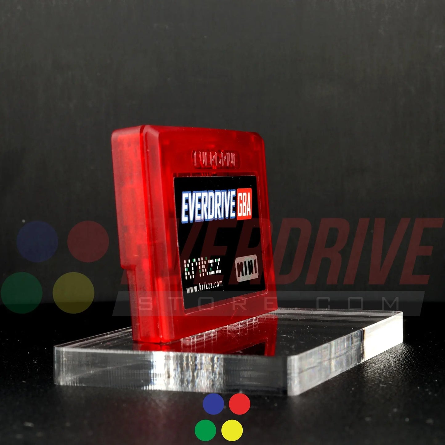 Everdrive GBA Mini - Frosted Red Krikzz