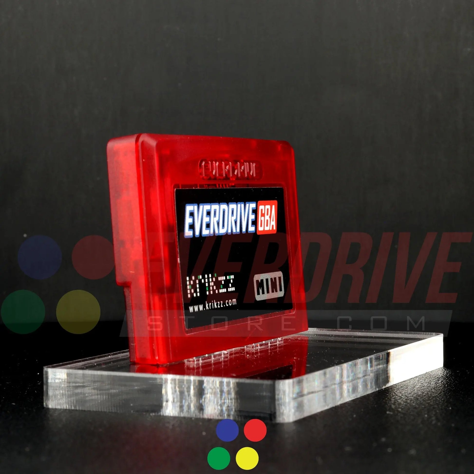 Everdrive GBA Mini - Frosted Red Krikzz