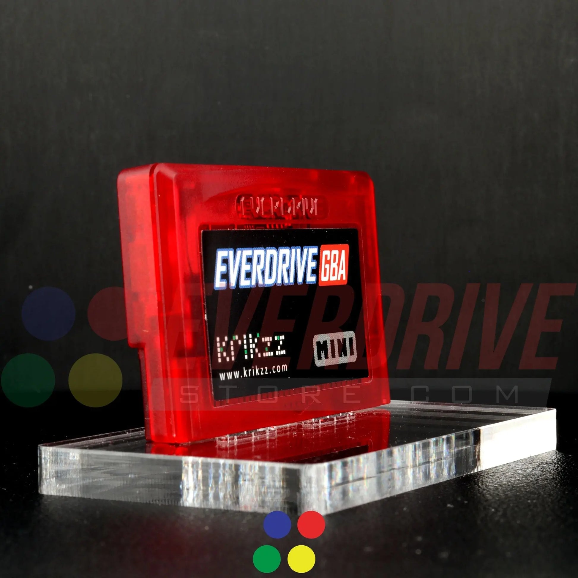 Everdrive GBA Mini - Frosted Red Krikzz