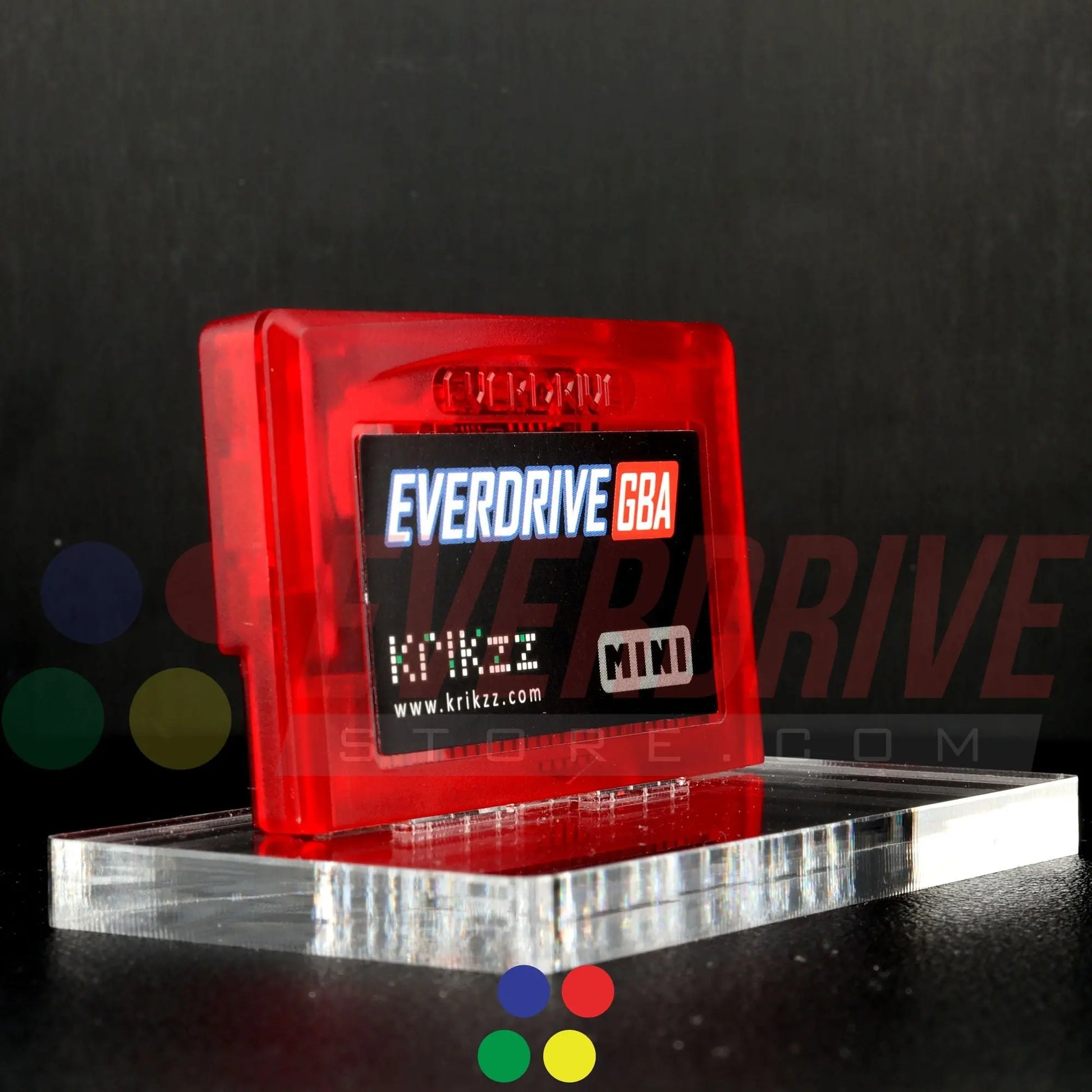 Everdrive GBA Mini - Frosted Red Krikzz