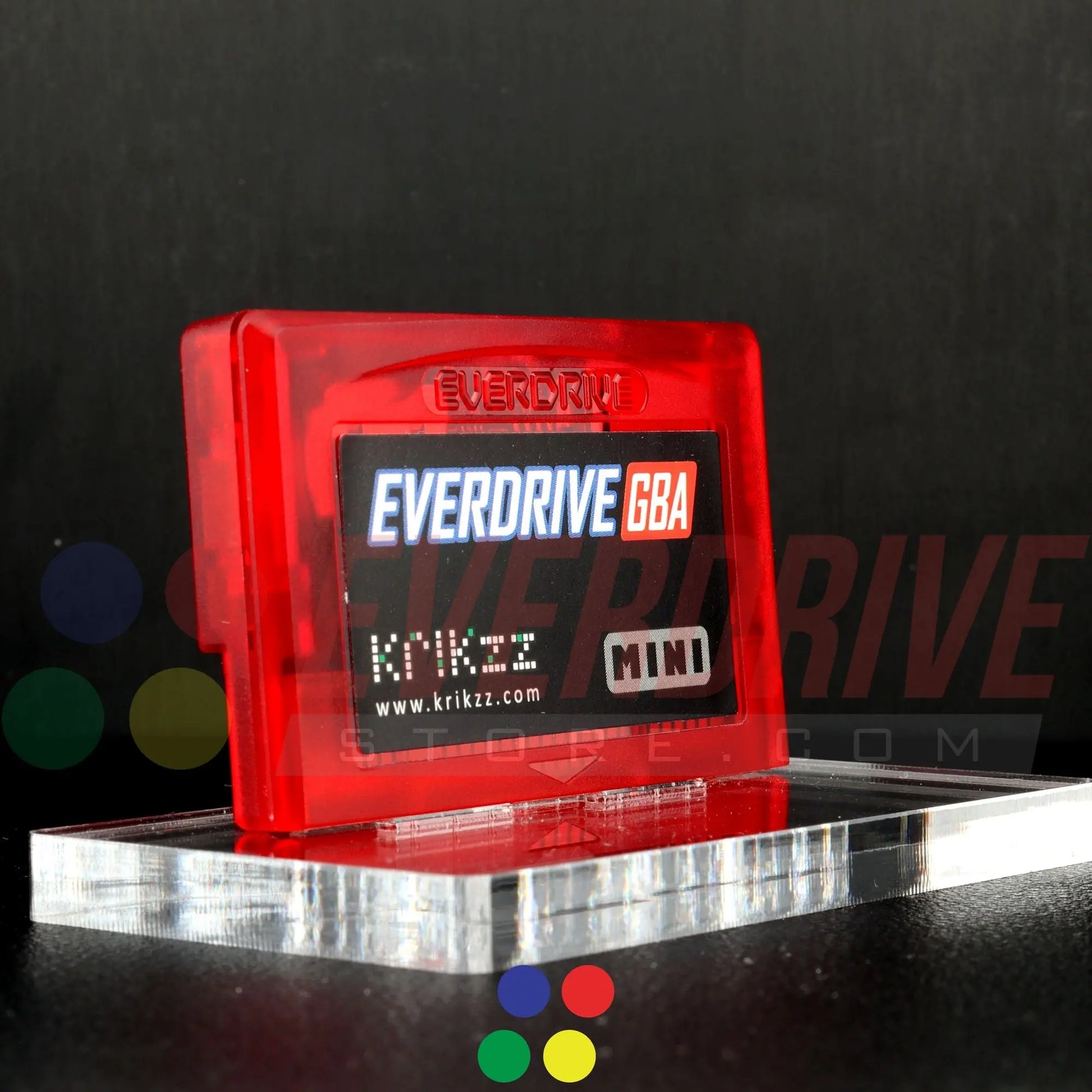 Everdrive GBA Mini - Frosted Red Krikzz