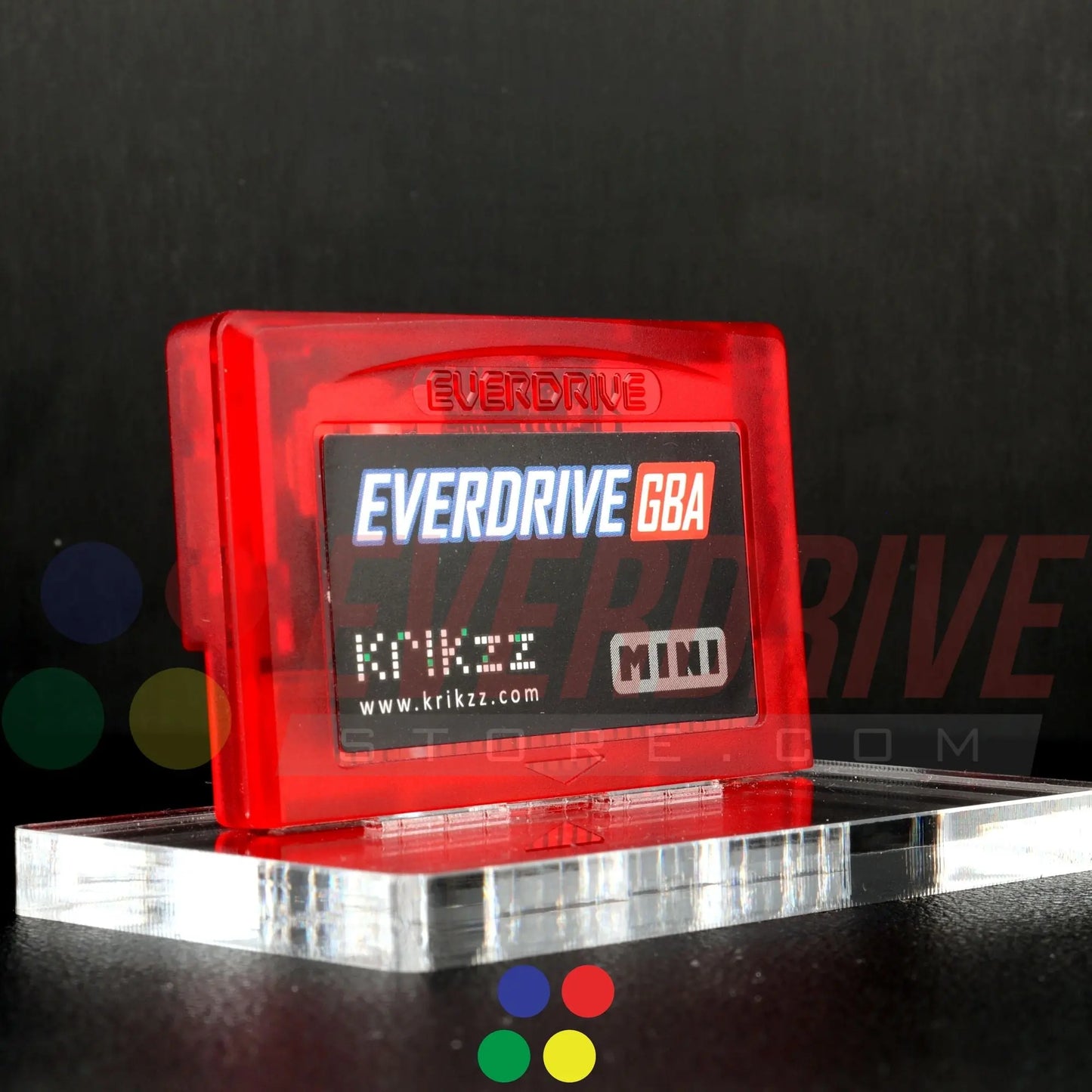 Everdrive GBA Mini - Frosted Red Krikzz