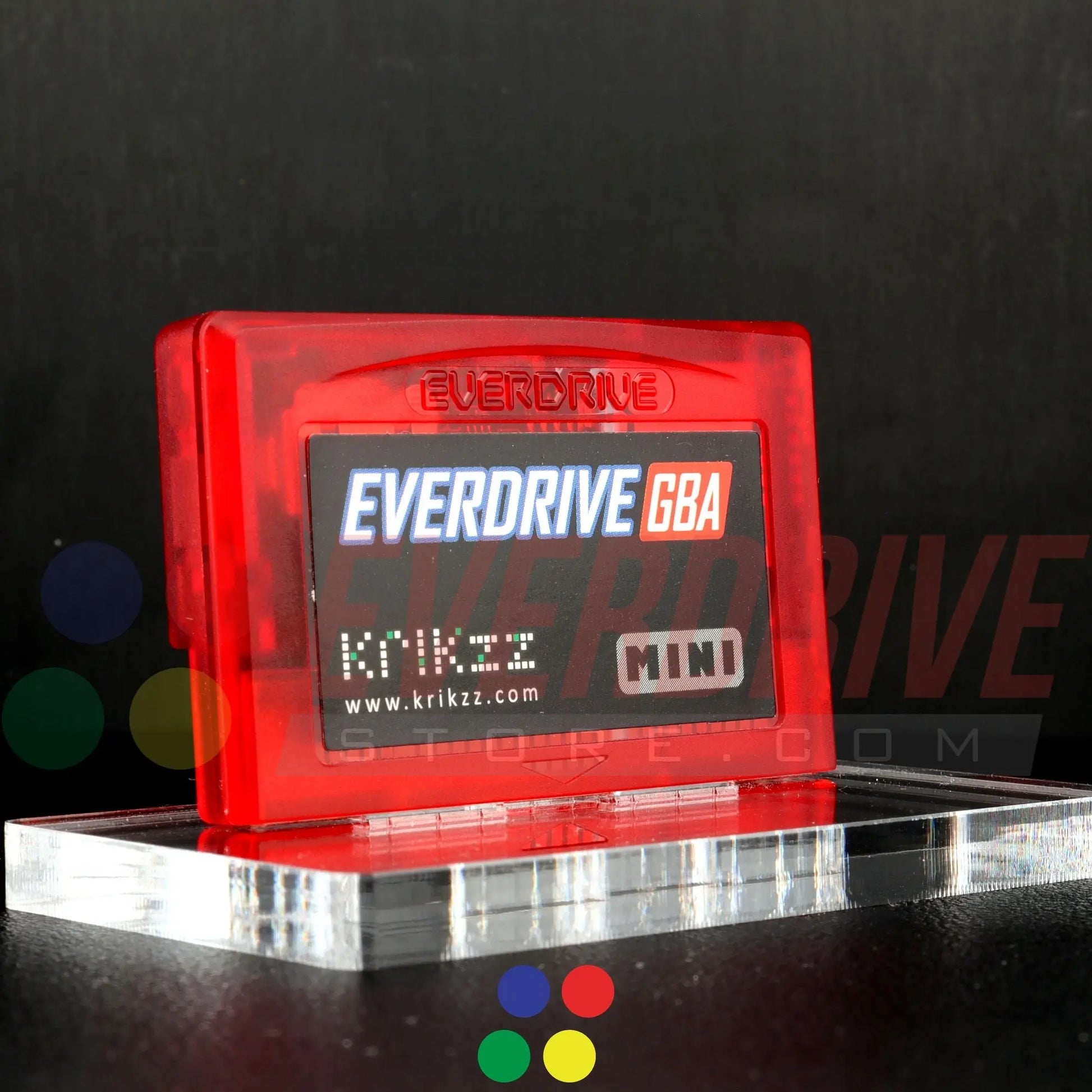 Everdrive GBA Mini - Frosted Red Krikzz