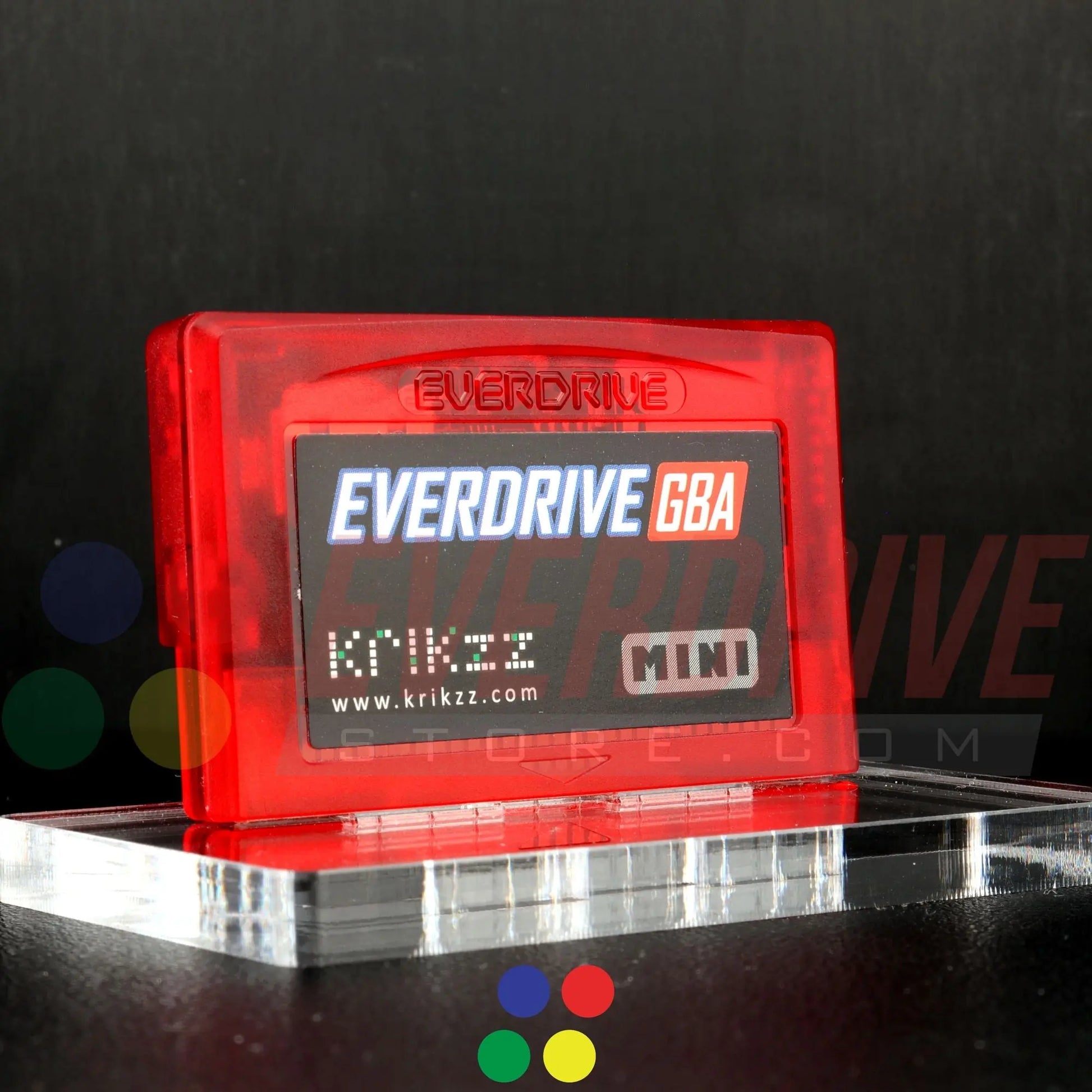 Everdrive GBA Mini - Frosted Red Krikzz