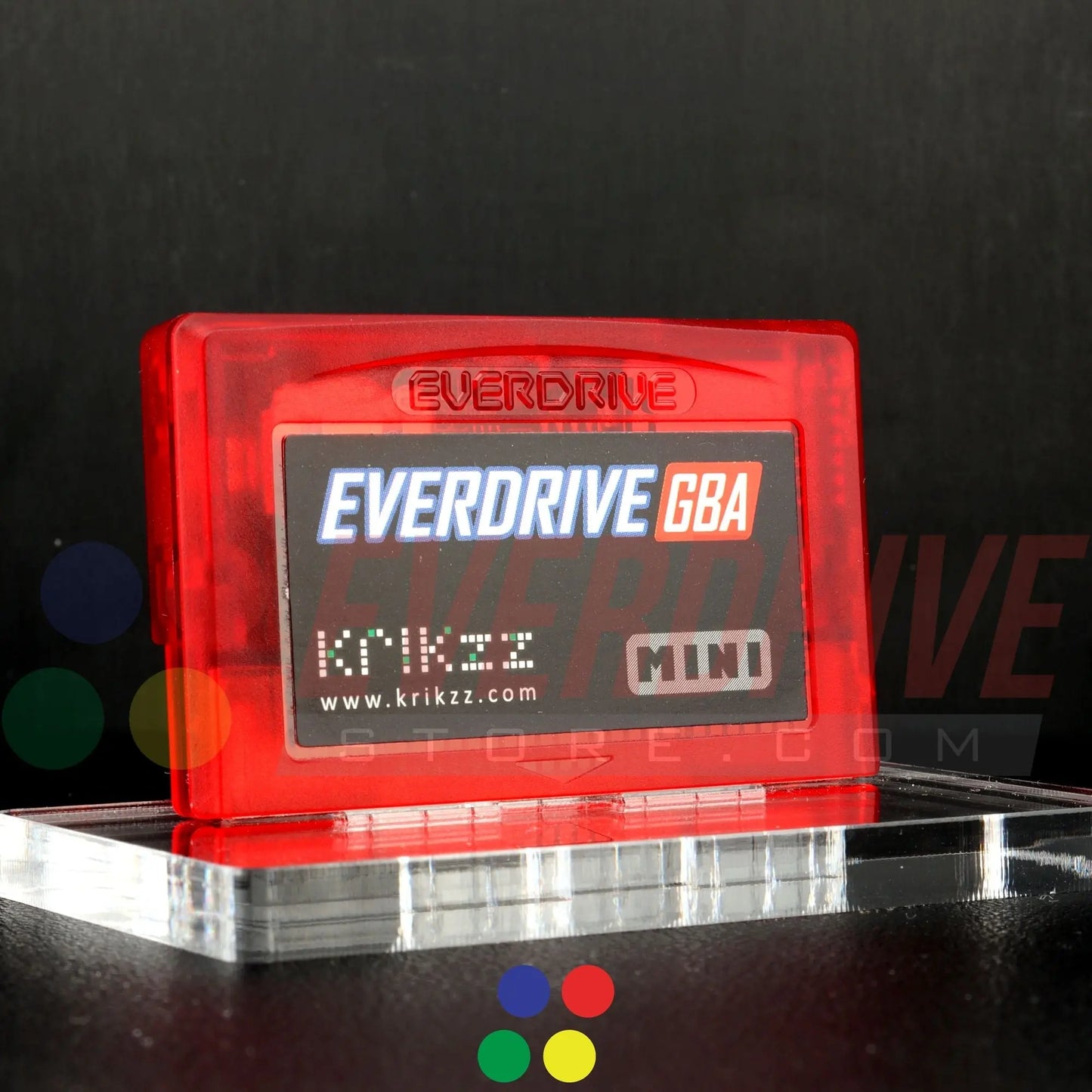 Everdrive GBA Mini - Frosted Red Krikzz