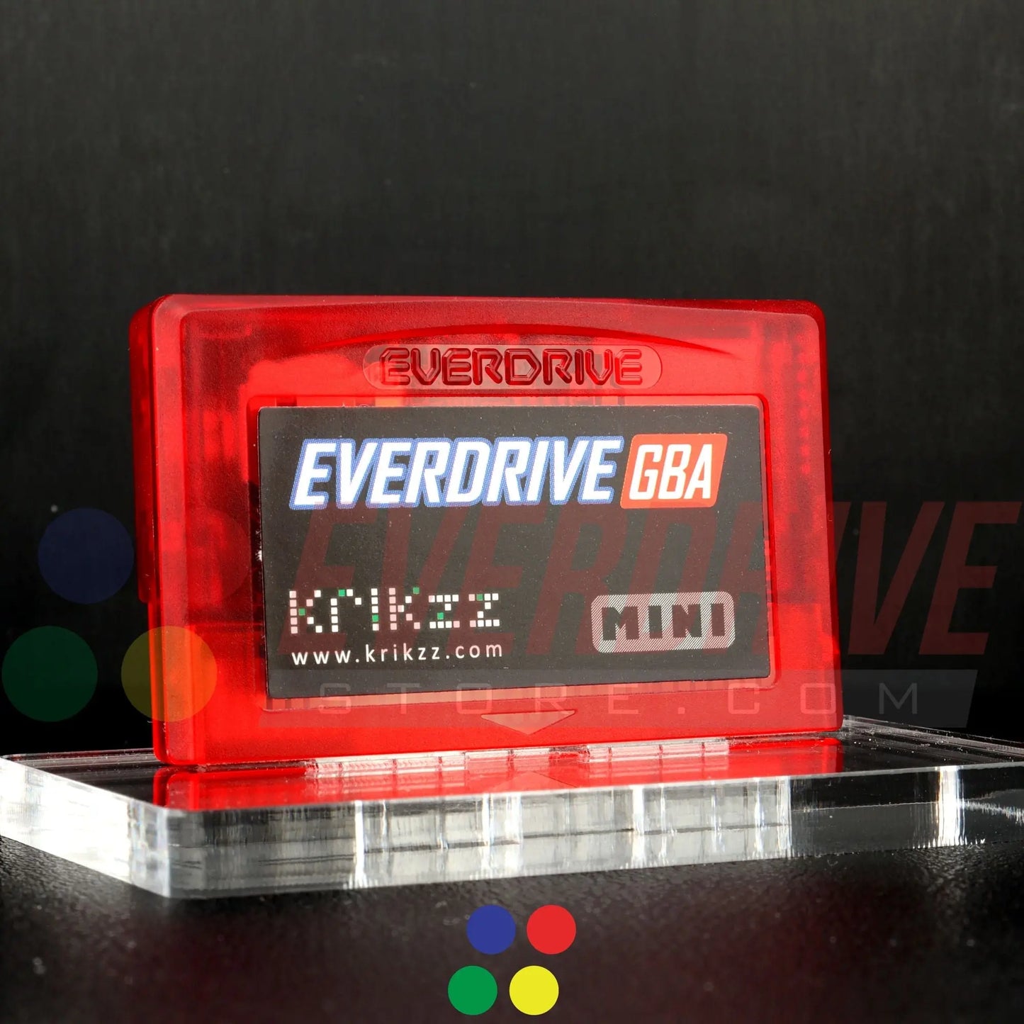 Everdrive GBA Mini - Frosted Red Krikzz