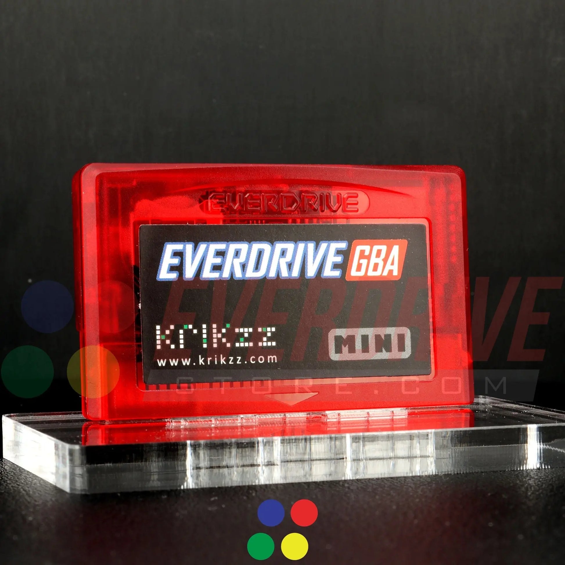 Everdrive GBA Mini - Frosted Red Krikzz