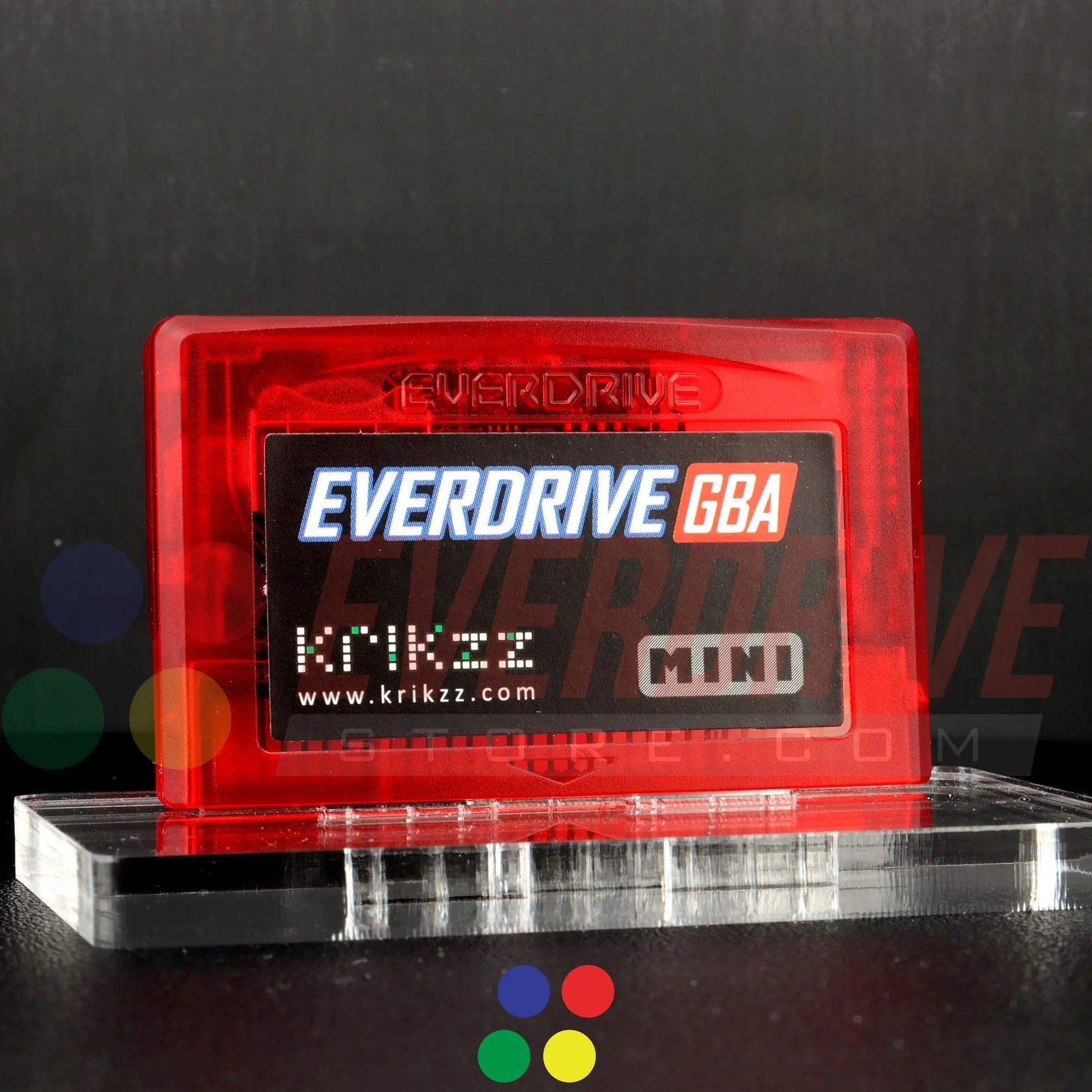 Everdrive GBA Mini - Frosted Red Krikzz