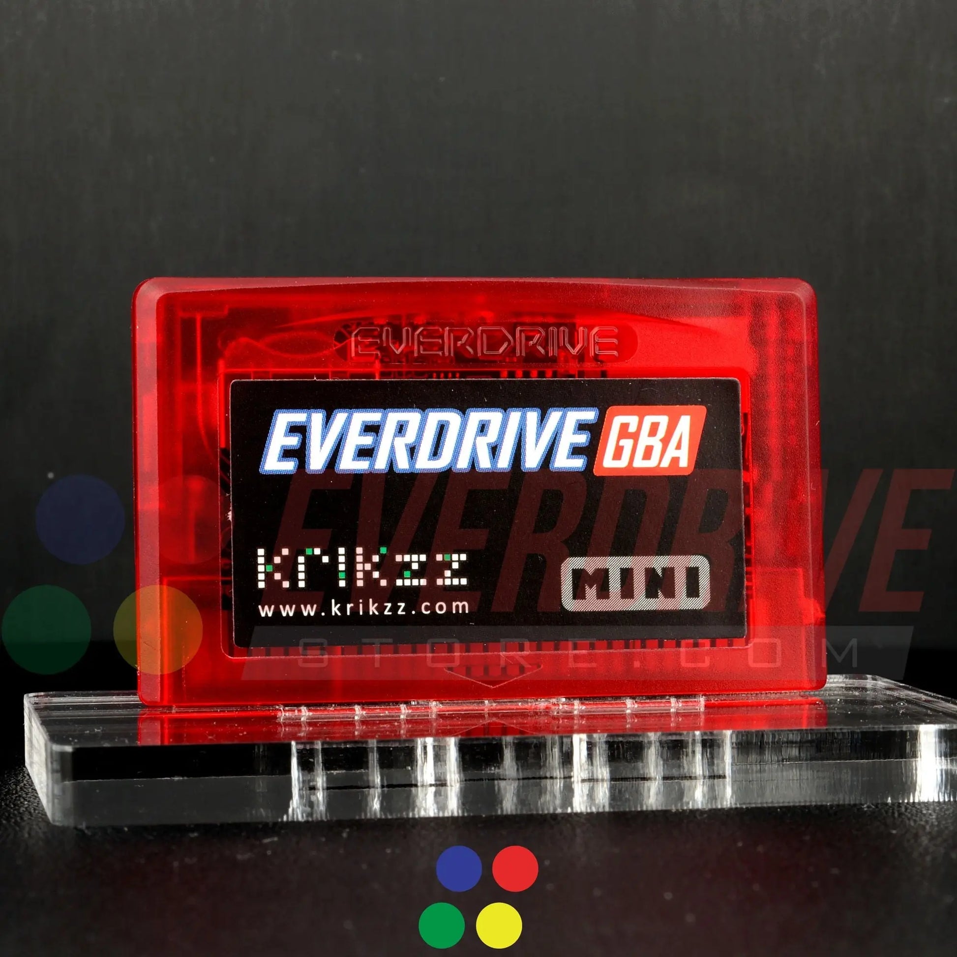 Everdrive GBA Mini - Frosted Red Krikzz