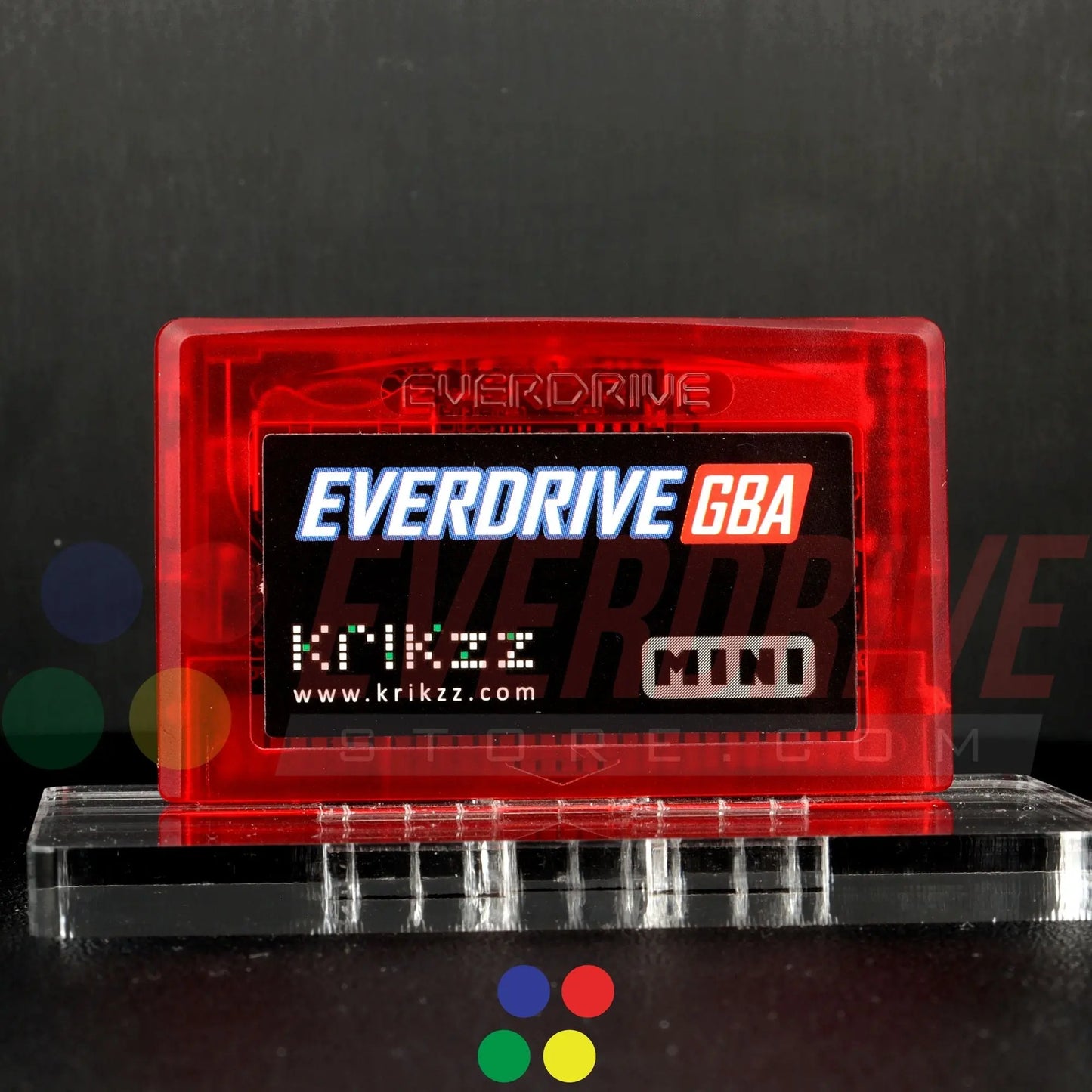 Everdrive GBA Mini - Frosted Red Krikzz