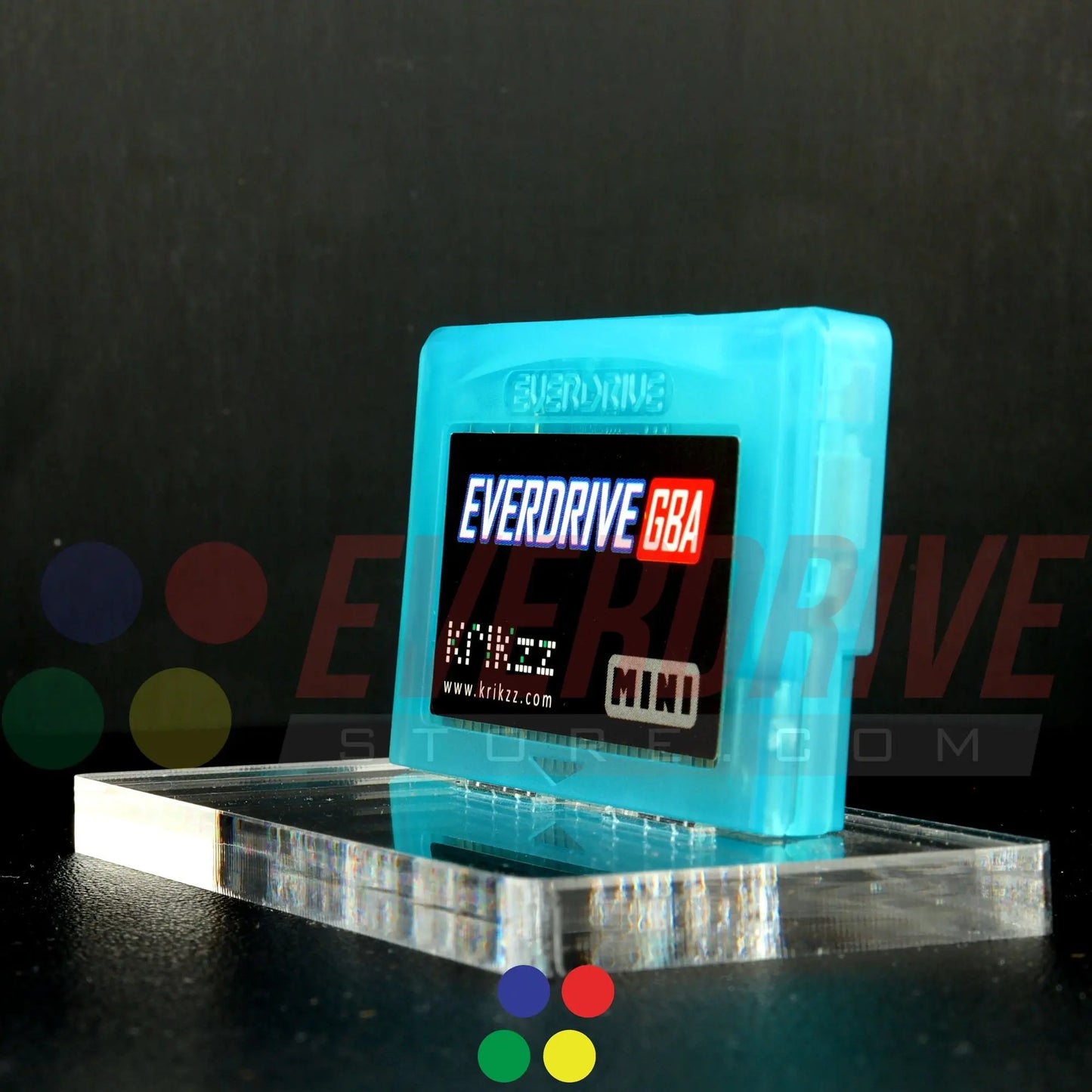 Everdrive GBA Mini - Frosted Turquoise Krikzz