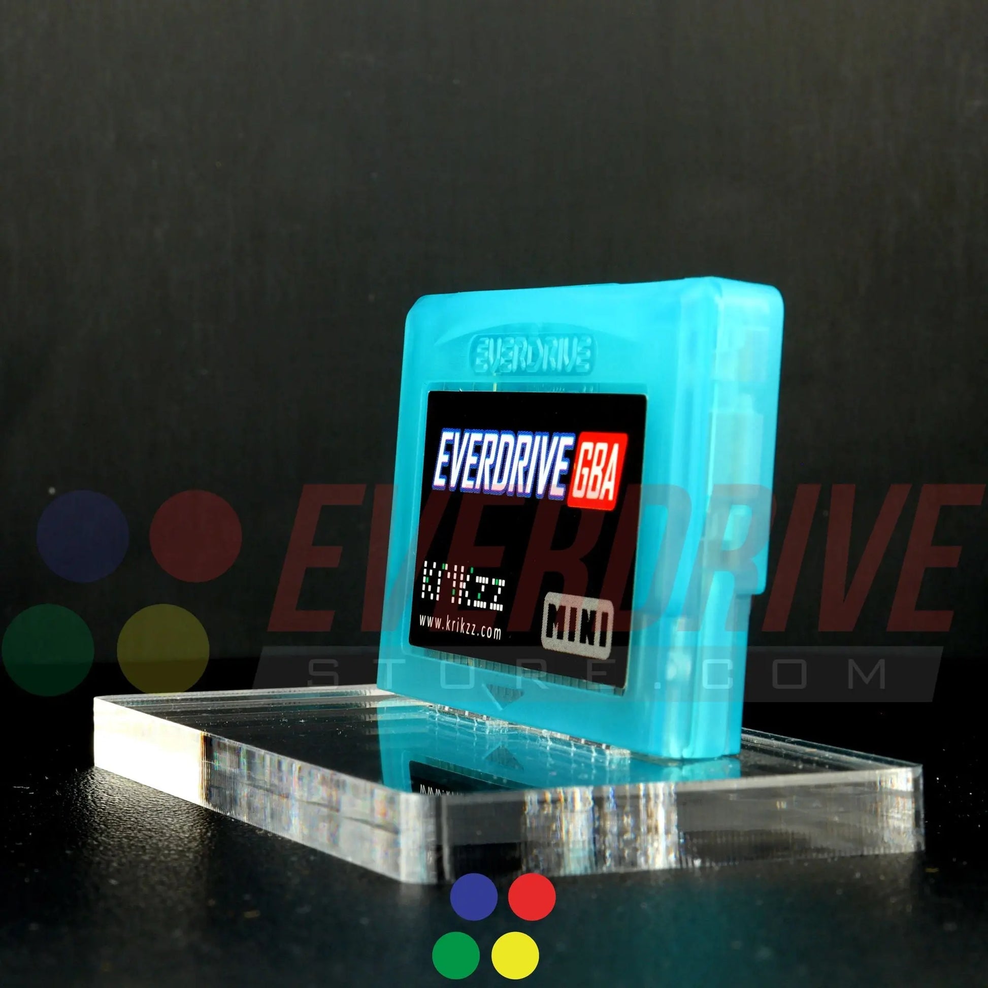 Everdrive GBA Mini - Frosted Turquoise Krikzz