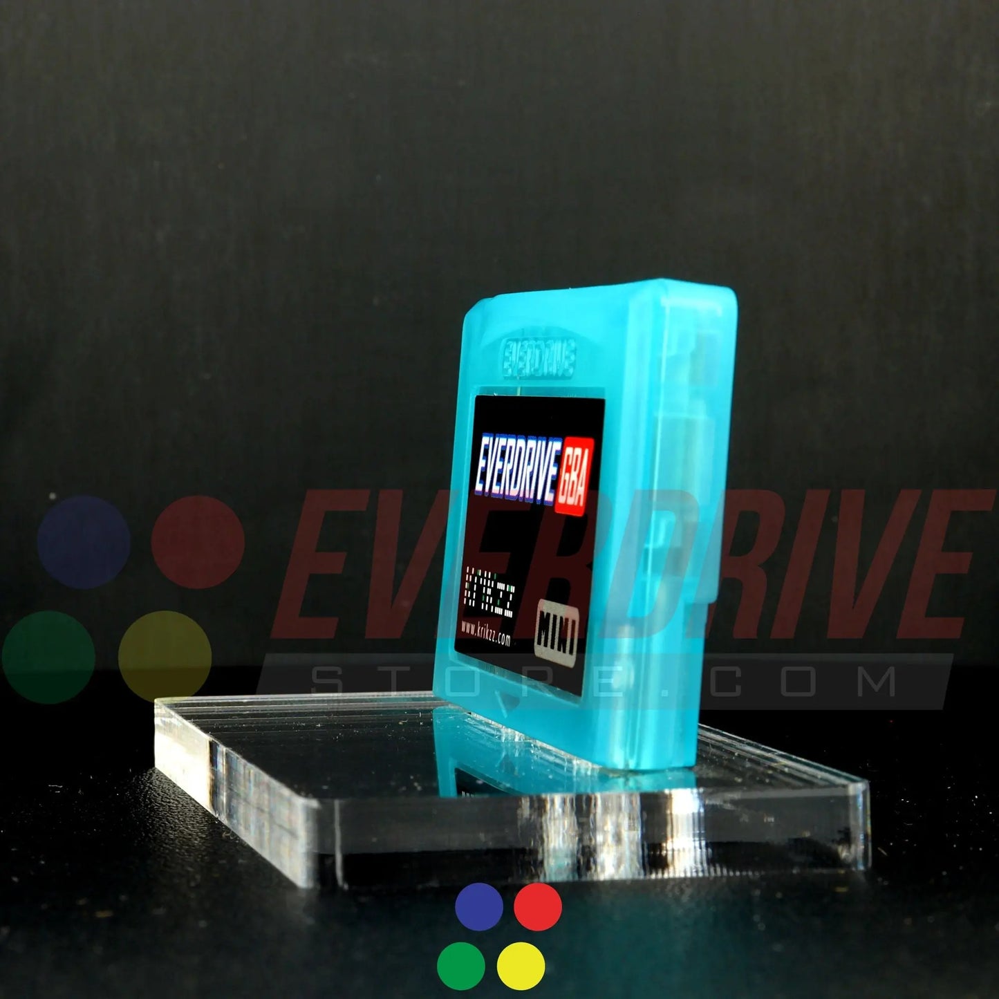 Everdrive GBA Mini - Frosted Turquoise Krikzz