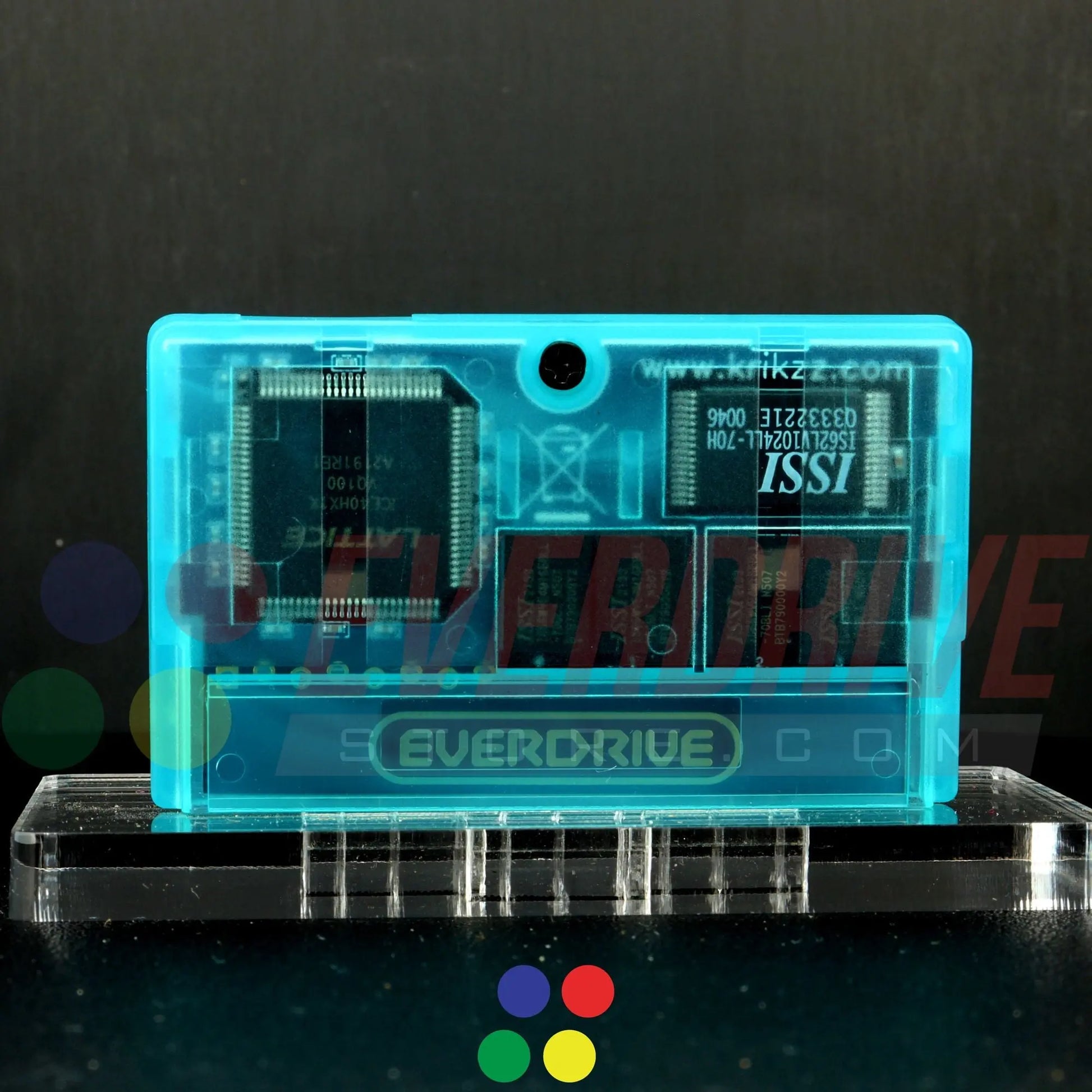 Everdrive GBA Mini - Frosted Turquoise Krikzz