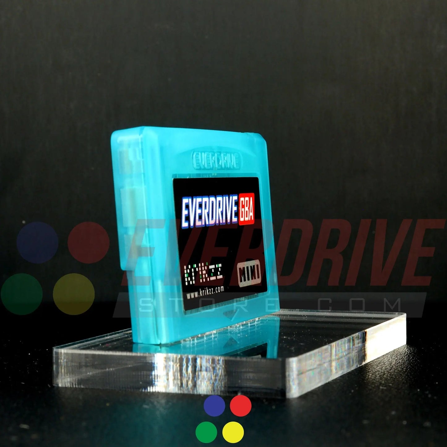 Everdrive GBA Mini - Frosted Turquoise Krikzz