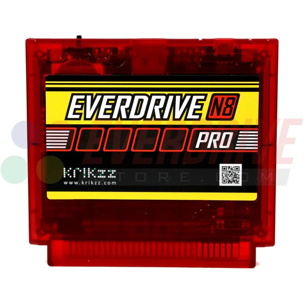 Everdrive N8 Pro - Frosted Red by Krikzz for Famicom Krikzz