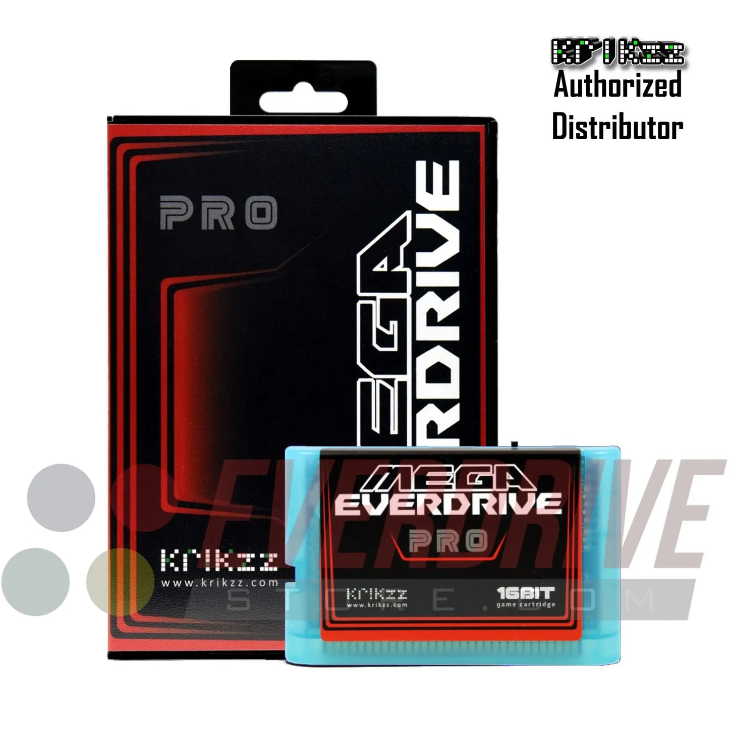 Mega Everdrive PRO - Frosted Turquoise by Krikzz for Genesis or Mega Drive Krikzz