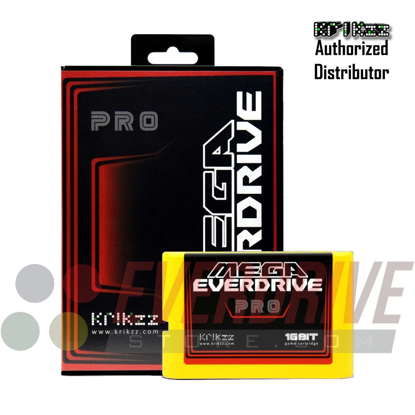 Mega Everdrive PRO - Yellow by Krikzz for Genesis or Mega Drive Krikzz