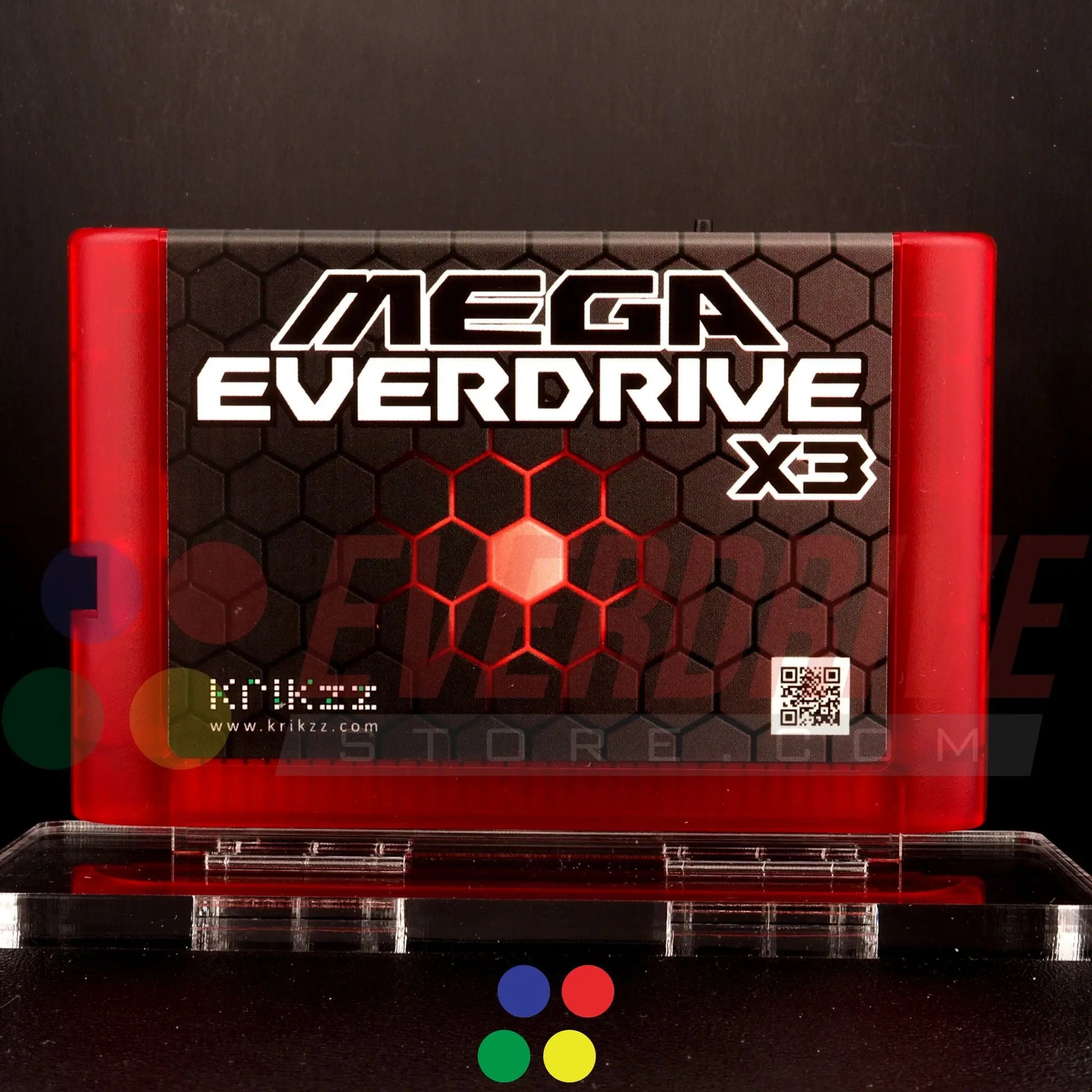 Mega Everdrive X3 - Frosted Red Krikzz