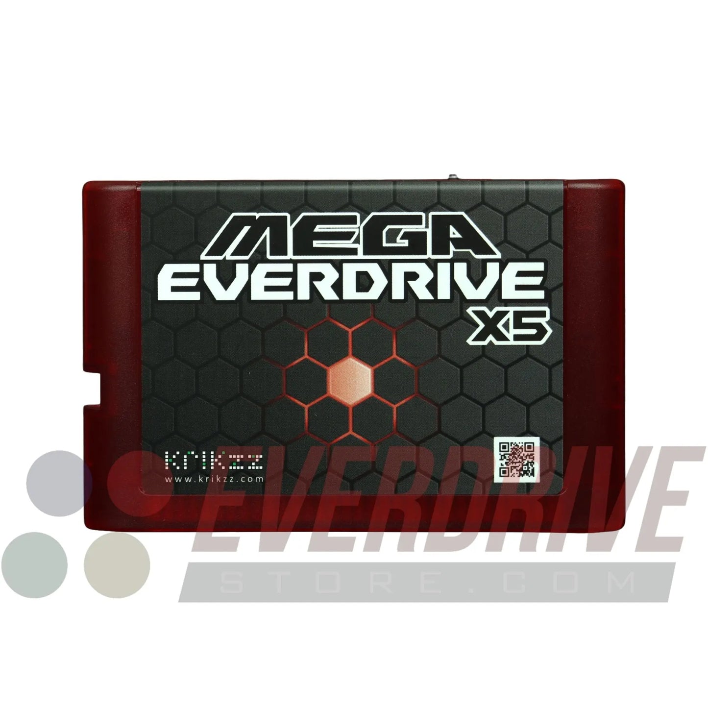 Mega Everdrive X5 - Frosted Red by Krikzz for Genesis or Mega Drive KRIKzz