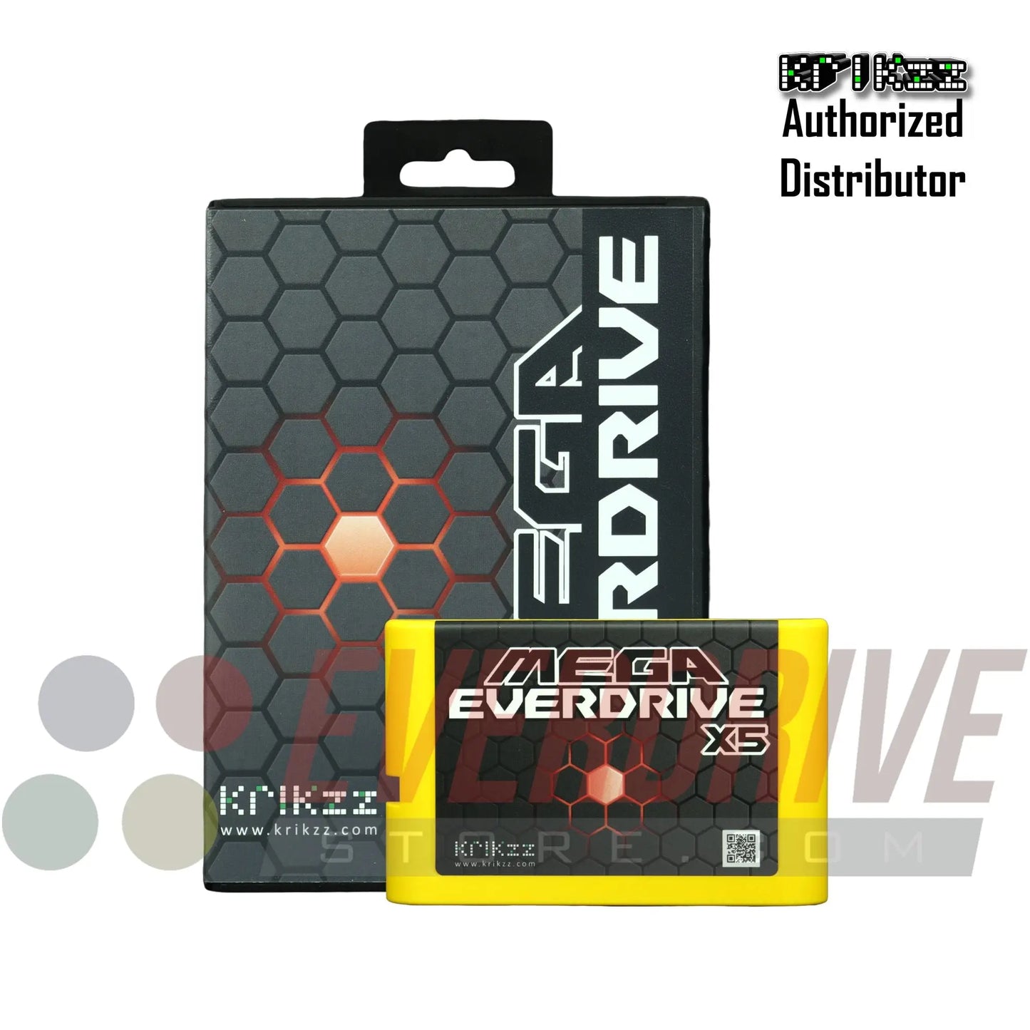 Mega Everdrive X5 - Yellow by Krikzz for Genesis or Mega Drive KRIKzz